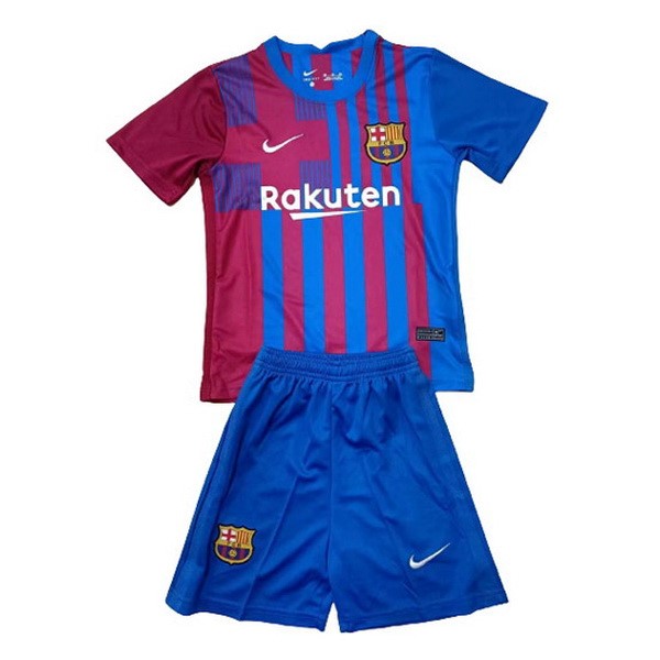 Camiseta Barcelona Primera equipo Niño 2021-22 Azul Rojo